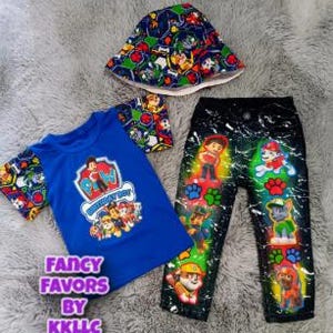 Kids Character 3 Piece Outfit Any Theme or Color Denim Set Birthday Outfit Read Full Description