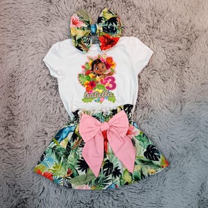 Kids Character 3 Piece Outfit Any Theme or Color Denim Birthday Outfit Read Full Description