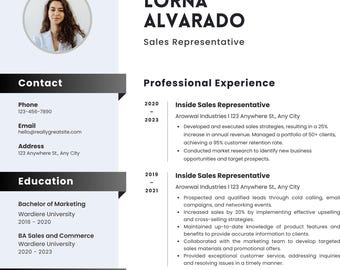 Creative Resume Template | Editable CV for Canva & Word | Instant Download