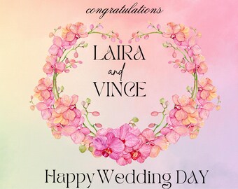 Editable Wedding Card: Minimalist Printable PDF Greeting (Instant Download 5x7in