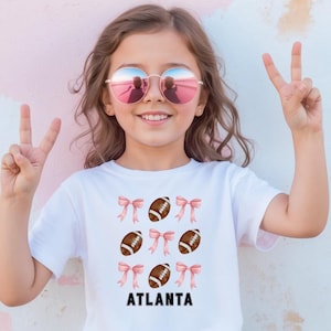 Atlanta Football Youth T-Shirt | Game Day Shirt for Teens and Kids | Trendy Atlanta Tailgating Tee | Atlanta Game Day Shirt
