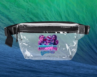Riñonera transparente con estampado gráfico de AmAZZIng Buckets Duo / Riñonera holográfica transparente