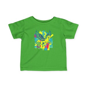 Colorful Graphic Infant Tee, Playful Baby Shirt, Baby Shower Gift, Toddler Outfit, Summer Wear, Cute Kids Fashion