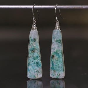 Pendientes de crisocola, joyería peruana de Perú