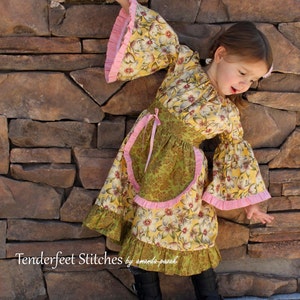 Plum Creek Prairie Girls Apron Dress sewing pattern tutorial PDF childrens clothing for kids babies child INSTANT DOWNLOAD