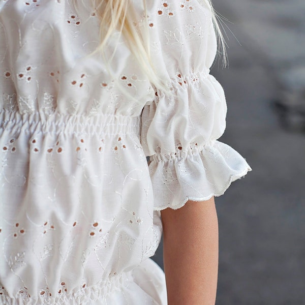 Boutique Bauernbluse oder Kleid Mädchen Kleidung Schnittmuster PDF Tutorial von Tenderfeet Stitches INSTANT DOWNLOAD