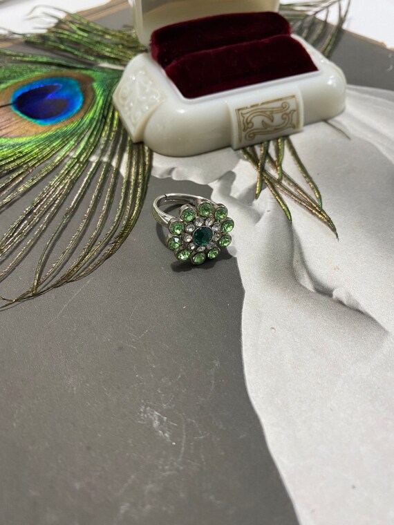 Sterling silver adjustable flower ring - image 3