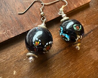 90s glass bead earrings