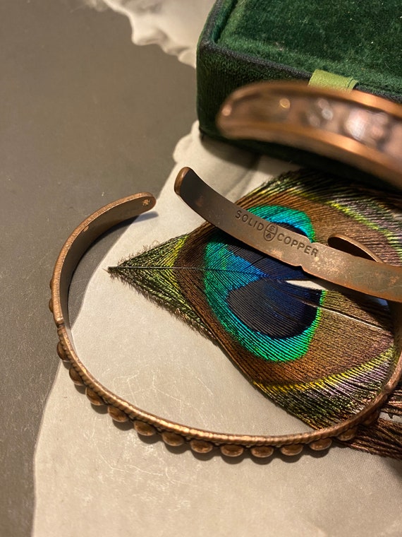 Pair of Solid Copper Bracelets - image 4