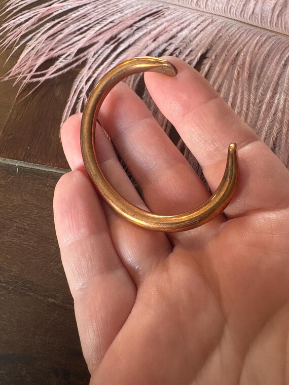 petite solid copper handmade bracelet - image 4