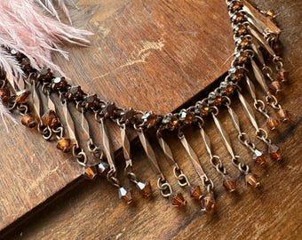 1990s necklace copper tones