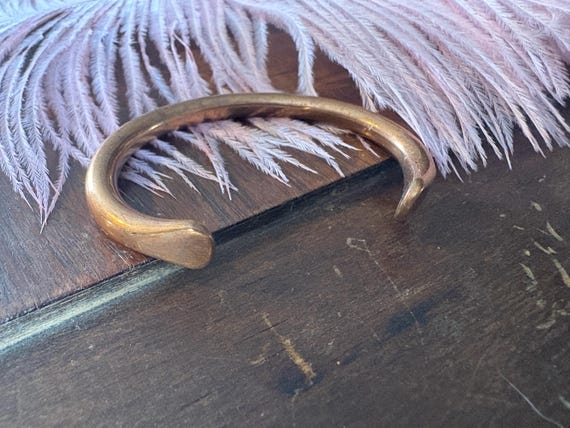 petite solid copper handmade bracelet - image 2