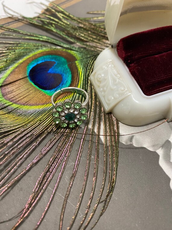 Sterling silver adjustable flower ring - image 4