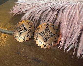 Copper South Western design Earrings