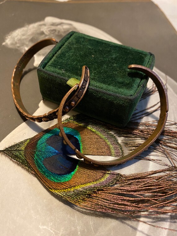 Pair of Solid Copper Bracelets - image 3