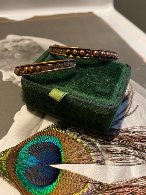 Pair of Solid Copper Bracelets - image 5