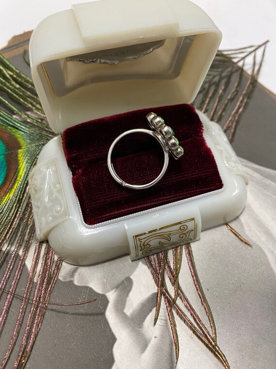 Sterling silver adjustable flower ring - image 5