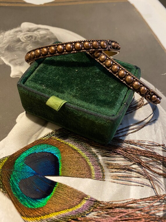 Pair of Solid Copper Bracelets - image 2