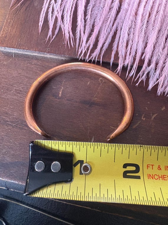 petite solid copper handmade bracelet - image 6