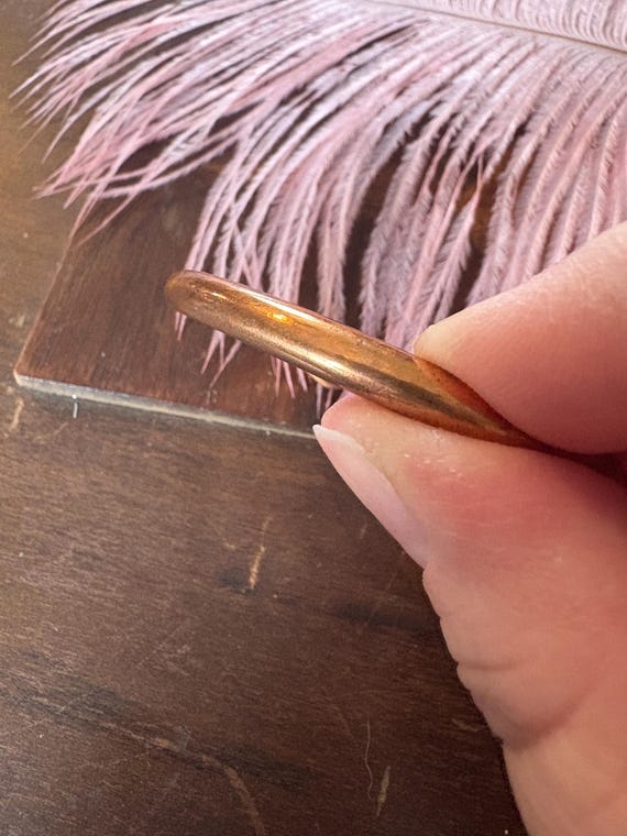 petite solid copper handmade bracelet - image 3