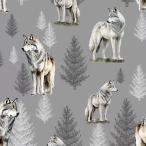 Stof per meter - Interlock Jersey - 1 meter - OEKO-TEX Standard 100 - !Direct leverbaar! Wolf