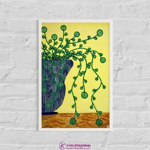 Abstract Monstera Plant Print– Colorful Hand Painted Art– Abstract Plant Print– Modern Art Print– Gallery Wall– Fun Wall Art– Cotton Paper