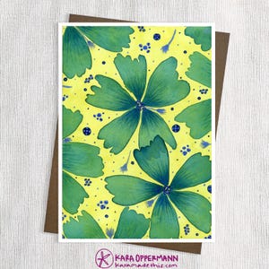 13x18cm Blumen Grusskarten blanko Grußkarten– Grußkarten für alle Anlässe– Karte Abstrakte Blumen– Archivpapier– Recycelter Umschlag– Einrahmbar– Handgemacht
