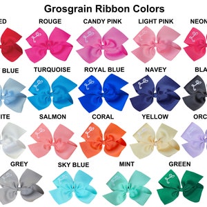 Monogrammed hair bows