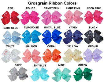 Monogrammed hair bows