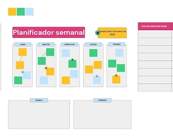 Minimalist Weekly Planner (Printable PDF) | Task Organizer | Productivity Planner (Spanish and English)