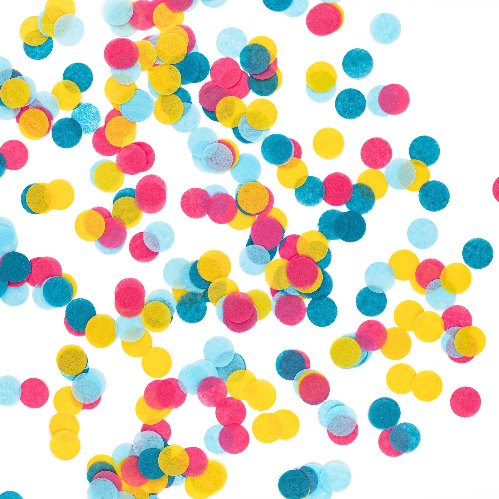 Eco Confetti - Cabana: Golden, Colonial Blue, Azalea, Oxford - Circle ...