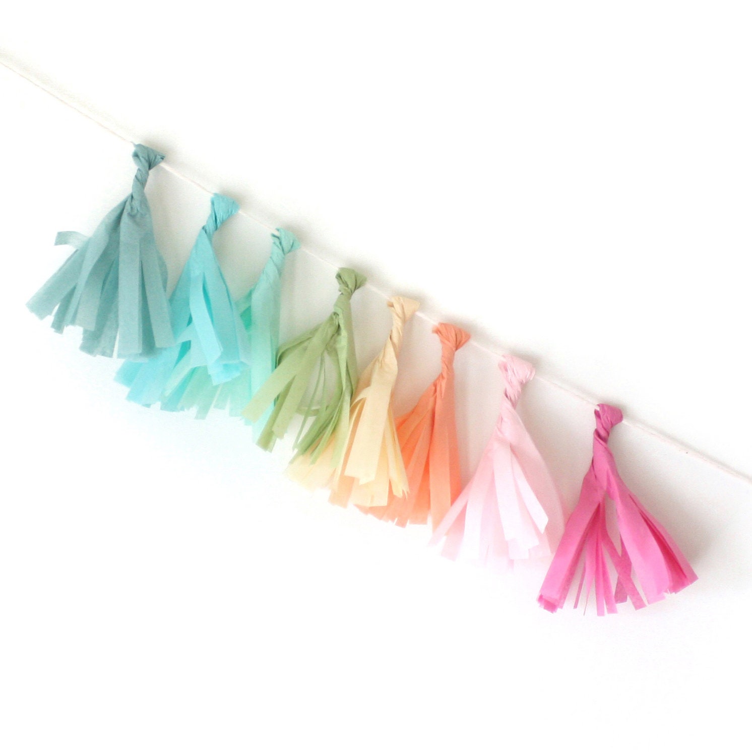 Mini Tissue Tassel DIY Garland Kit Rainbow Mini Tassels for Baby