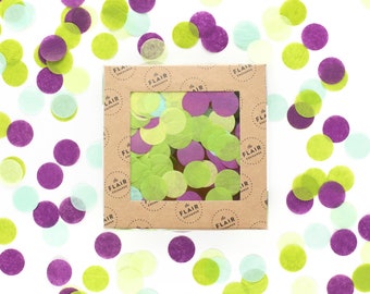 Eco Confetti - Succulent: Oasis, Plum, Pistachio, Mint - Circle Confetti, Eco Friendly Confetti, Eco Confetti, Circle Confetti