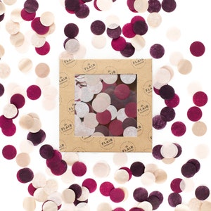Eco Confetti - Sultry: Dubonnet, Wine, Sand, Metallic Rose Gold - Circle Confetti, Eco Friendly Confetti, Eco Confetti, Circle Confetti