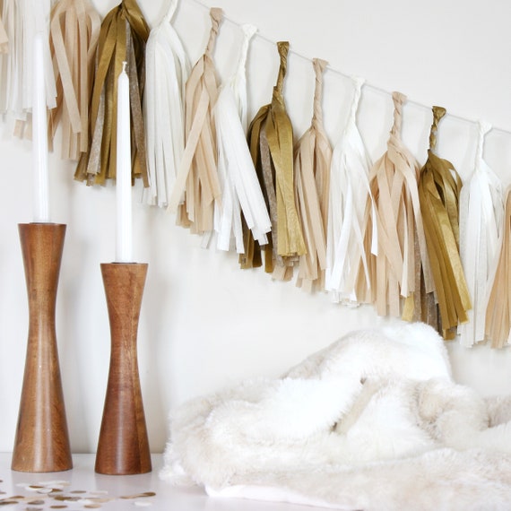 gold party tassels