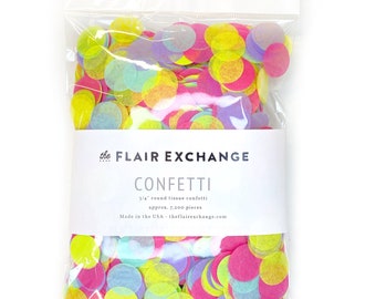 Bulk Pack Confetti - Fiesta: Hot Pink, Mint, Limon, Lavender - DIY Party Confetti, Party Decoration, Bridal Shower, Bachelorette Confetti