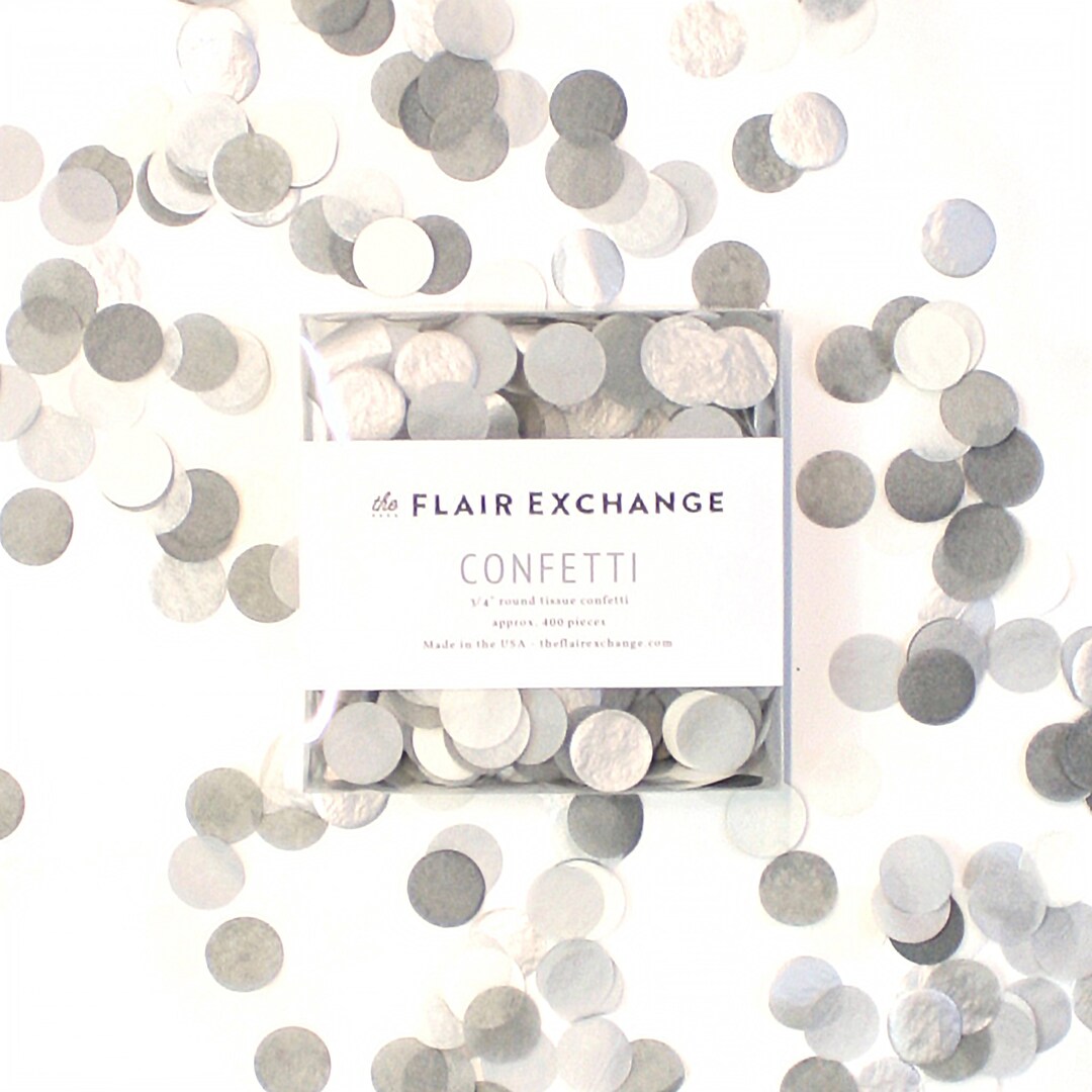 Wedding Confetti Silver Confetti Metallic Silver Tissue - Etsy