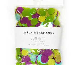 Bulk Pack Confetti - Succulent: Oasis Green, Plum, Pistachio, Mint - DIY Party Confetti, Party Decoration, Bridal Shower, Bachelorette