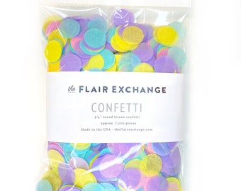 Bulk Pack Confetti - Enchanted: Lavender, Light Yellow, Aqua, Pink-DIY Confetti, Party Decoration, Bridal Shower, Bachelorette Confetti