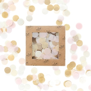 Eco Confetti - Blushing: Blush Pink, Off White, Kraft, White - Circle Confetti, Eco Friendly Confetti, Round Confetti