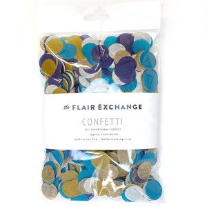 Bulkverpakking Confetti - Indigo: Marine, Metallic Goud, Havermout, Briljant Blauw - DIY Party Confetti, Feestdecoratie, Bruidsdouche, Vrijgezellenfeest