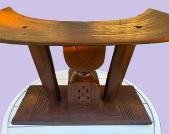 Hand-Carved Ashante Stool from Ghana 1960s