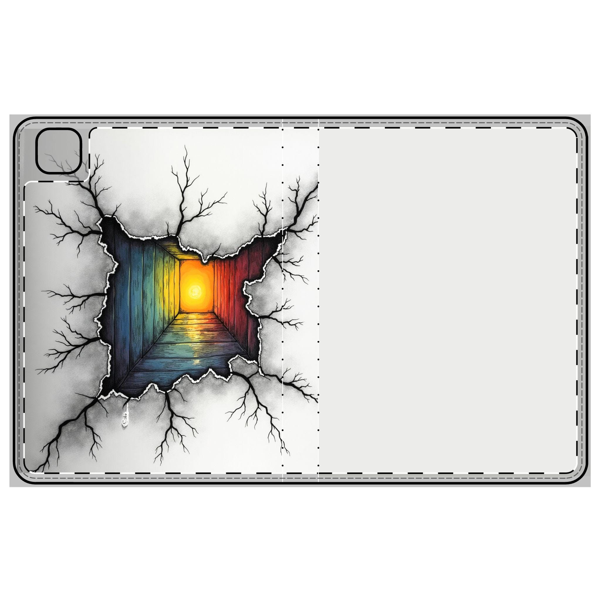 Colorful Doorway Tablet Folio Case | Creative Tablet Cover, Artful Case, Gift for Students, Unique Design, Tech Accessories