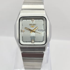 Vintage Seiko 5 Automatic 6349 Men’s Watch | 36mm Case | Silver Dial | Japan Made | Retro Collectible Timepiece | Gift for Him and Her