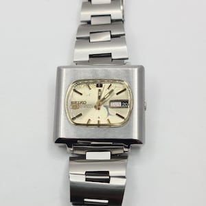 Zeldzame vintage Seiko 5 Automatic 6119 herenhorloge | Kast van 36 mm | Gouden wijzerplaat | Gemaakt in Japan |21 juwelen | Retro verzamelobjectuurwerk | Cadeau