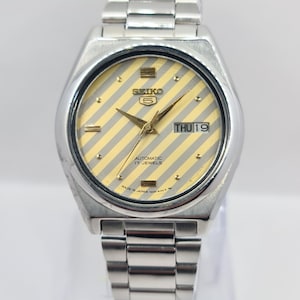 Seiko 5 Automatic 7009 Men’s Watch | 37mm Case | Zebra Dial | Japan Made | Retro Collectible Timepiece | Gift for Him