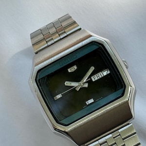 Vintage Seiko 5 Automatic 6309 Men’s Watch | 36mm Case | Black Dial | Japan Made | Retro Collectible Timepiece | Gift for Him