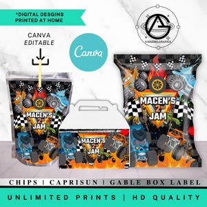 Edytowalny pakiet Monster Jam Digital Chip Bag Bundle