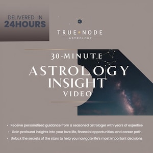 30 分間のパーソナライズされた占星術リーディング | 10 年以上の経験を持つプロの占星術師 | 24 時間以内にビデオ録画を送信