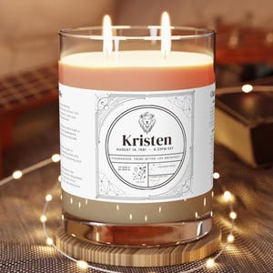 Vela de interpretación de la carta natal, creada por un astrólogo profesional, regalo astrológico único, 11 oz.